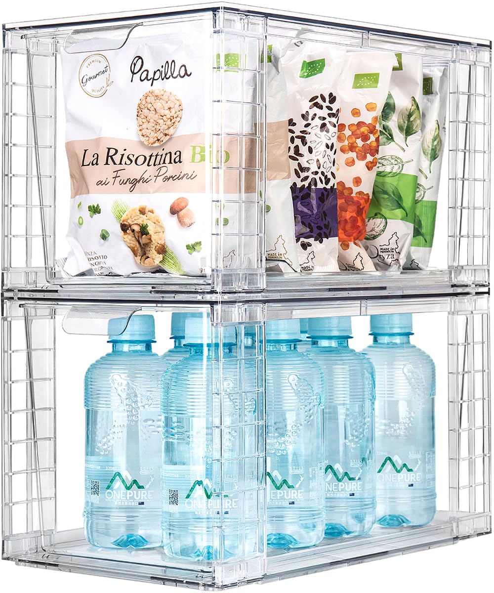 2Pack Large Stackable Kitchen Storage Drawers,
