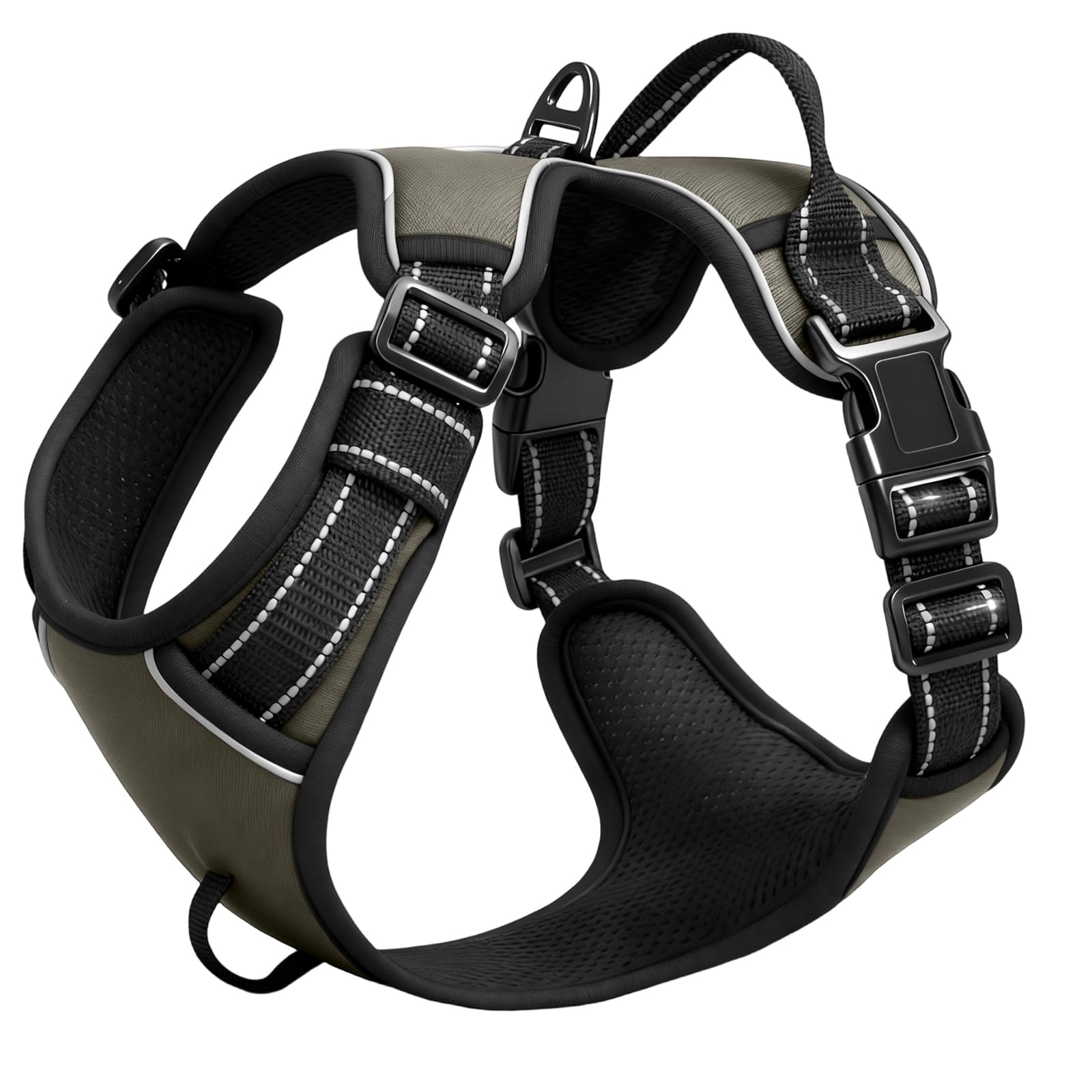 No-Pull Dog Harness — Olive Stone