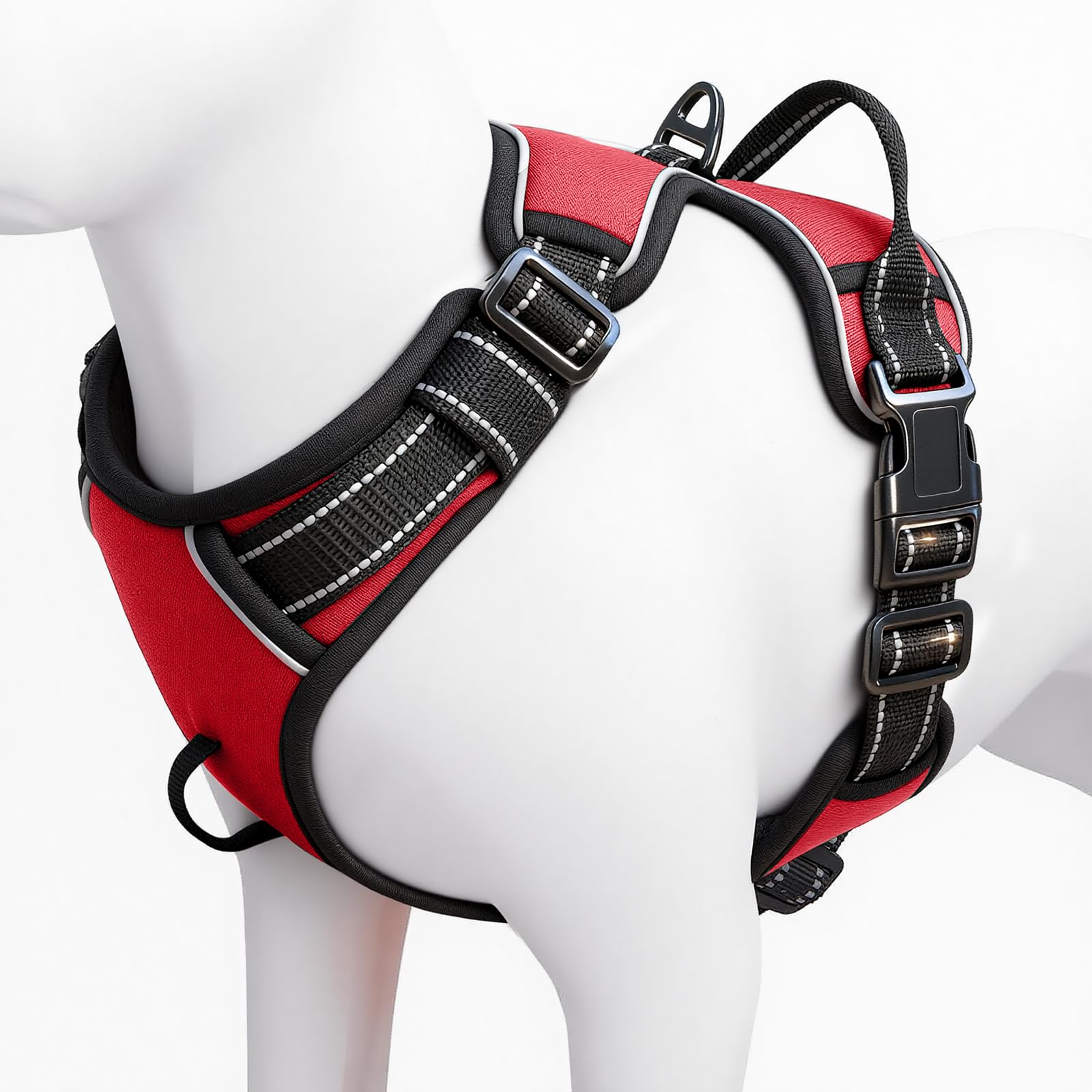 No-Pull Dog Harness — Red